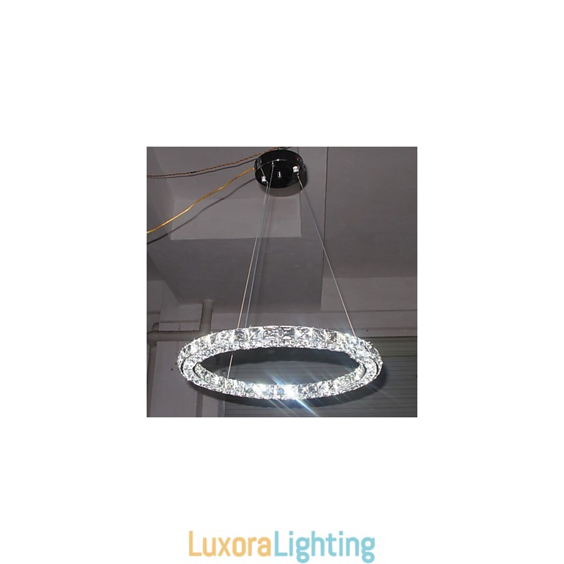 Designer Touch Decorative Crystal Pendant Lighting Modern Single D40CM Three Sides K9 Crystal Indoor Ceiling Lights Lamp Fixtures