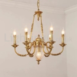 Designer Touch Decorative Luxury French All Copper Crystal Chandelier Lamp Dining luminaire Chandelier