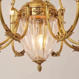 Designer Touch Decorative Luxury French All Copper Crystal Chandelier Lamp Dining luminaire Chandelier