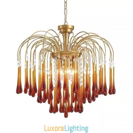Designer Touch Decorative Water Drop Glass Chandelier luminaire