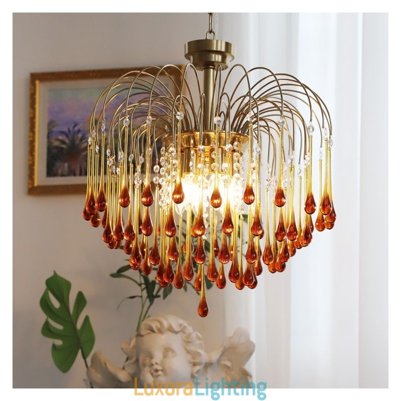 Designer Touch Decorative Water Drop Glass Chandelier luminaire