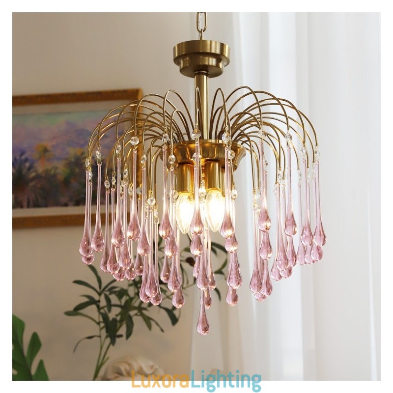 Designer Touch Decorative Water Drop Glass Chandelier luminaire