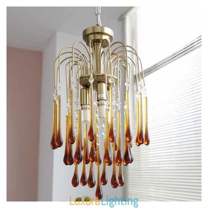 Designer Touch Decorative Water Drop Glass Chandelier luminaire