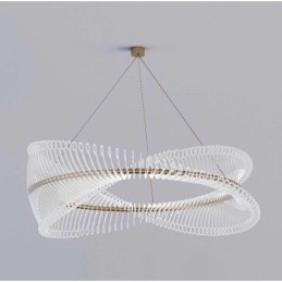 Designer Touch Decorative Postmodern Strip Circle Pendant Light