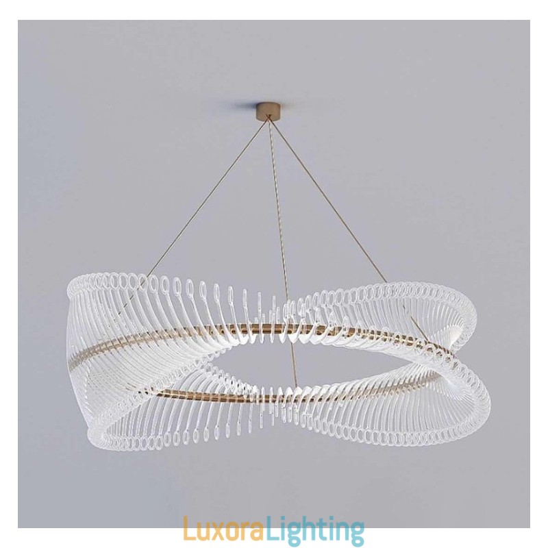 Designer Touch Decorative Postmodern Strip Circle Pendant Light