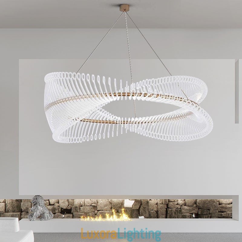 Designer Touch Decorative Postmodern Strip Circle Pendant Light