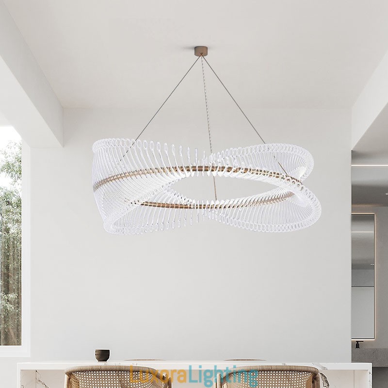 Designer Touch Decorative Postmodern Strip Circle Pendant Light