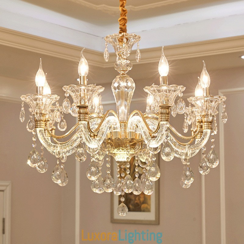Designer Touch Decorative Luxury Crystal Chandelier K9 Crystal Chandelier with Glowing Arm