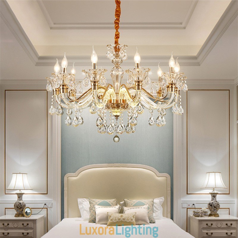 Designer Touch Decorative Luxury Crystal Chandelier K9 Crystal Chandelier with Glowing Arm