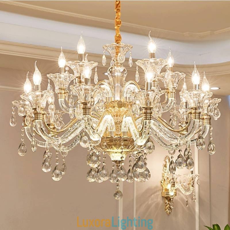 Designer Touch Decorative Luxury Crystal Chandelier K9 Crystal Chandelier with Glowing Arm