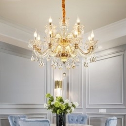 Designer Touch Decorative Luxury Crystal Chandelier K9 Crystal Chandelier with Glowing Arm