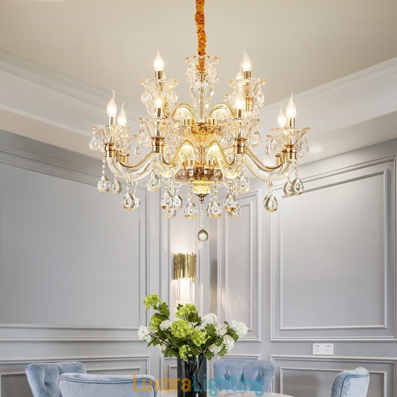 Designer Touch Decorative Luxury Crystal Chandelier K9 Crystal Chandelier with Glowing Arm
