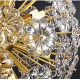 Designer Touch Decorative Nordic Spherical Brass Dandelion Crystal Pendant Light