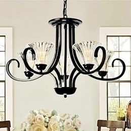 Designer Touch Decorative European Style Vintage 5 Light Chandelier With Horned Arm
