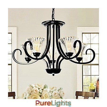 Designer Touch Decorative European Style Vintage 5 Light Chandelier With Horned Arm