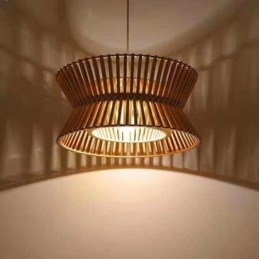 Designer Touch Decorative Vintage Wood Pendant Light