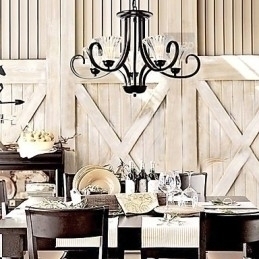 Designer Touch Decorative European Style Vintage 5 Light Chandelier With Horned Arm