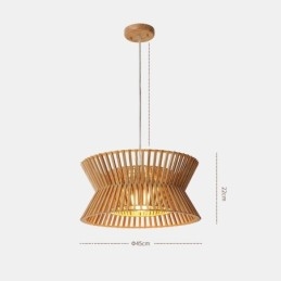 Designer Touch Decorative Vintage Wood Pendant Light