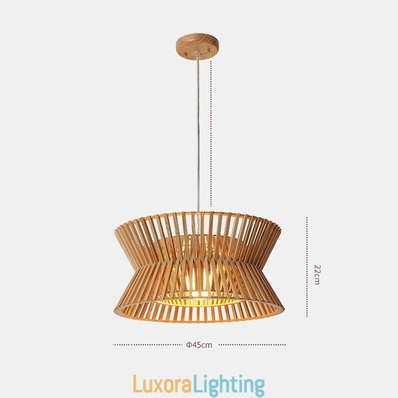 Designer Touch Decorative Vintage Wood Pendant Light