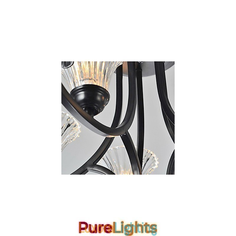 Designer Touch Decorative European Style Vintage 5 Light Chandelier With Horned Arm