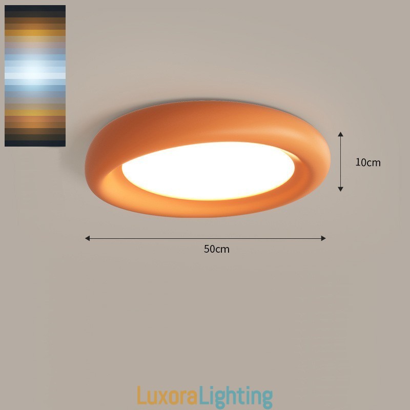 Designer Touch Decorative Dimmable Round Full Spectrum Eye Protection Multi Colours Modern Flush Mount Ceiling Light Indoor Lighting Fixtures