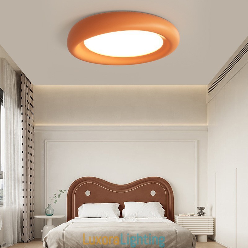 Designer Touch Decorative Dimmable Round Full Spectrum Eye Protection Multi Colours Modern Flush Mount Ceiling Light Indoor Lighting Fixtures