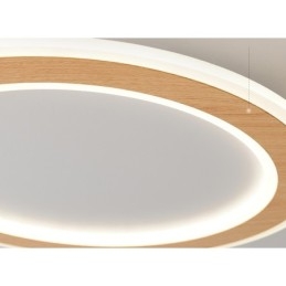 Designer Touch Decorative Round Wood Modern Flush Mount Ceiling Light Indoor Lighting Fixture