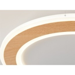 Designer Touch Decorative Round Wood Modern Flush Mount Ceiling Light Indoor Lighting Fixture