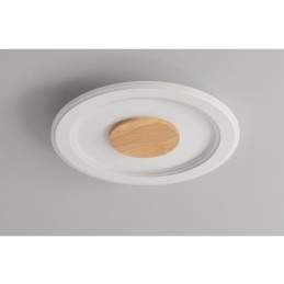 Designer Touch Decorative Round Wood Modern Flush Mount Ceiling Light Indoor Lighting Fixture