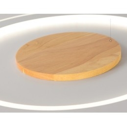 Designer Touch Decorative Round Wood Modern Flush Mount Ceiling Light Indoor Lighting Fixture