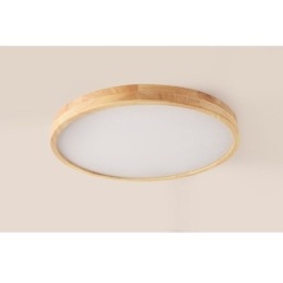 Designer Touch Decorative Round Wood Modern Flush Mount Ceiling Light Indoor Lighting Fixture