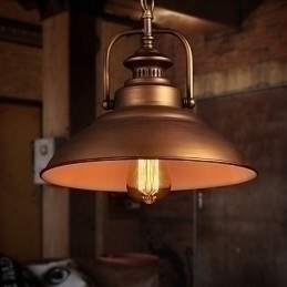Designer Touch Decorative Retro Pendant Light with Metal Umbrella Shade in Old Factory Style