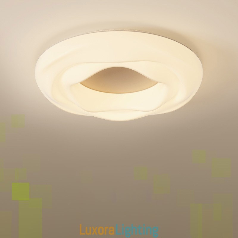 Designer Touch Decorative Dimmable Round Modern Flush Mount Ceiling Light Indoor Lighting Fixture