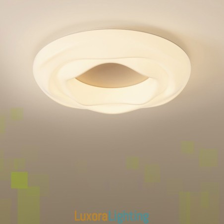 Designer Touch Decorative Dimmable Round Modern Flush Mount Ceiling Light Indoor Lighting Fixture