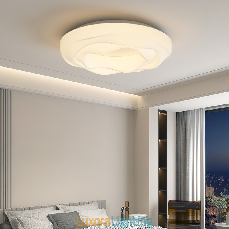 Designer Touch Decorative Dimmable Round Modern Flush Mount Ceiling Light Indoor Lighting Fixture