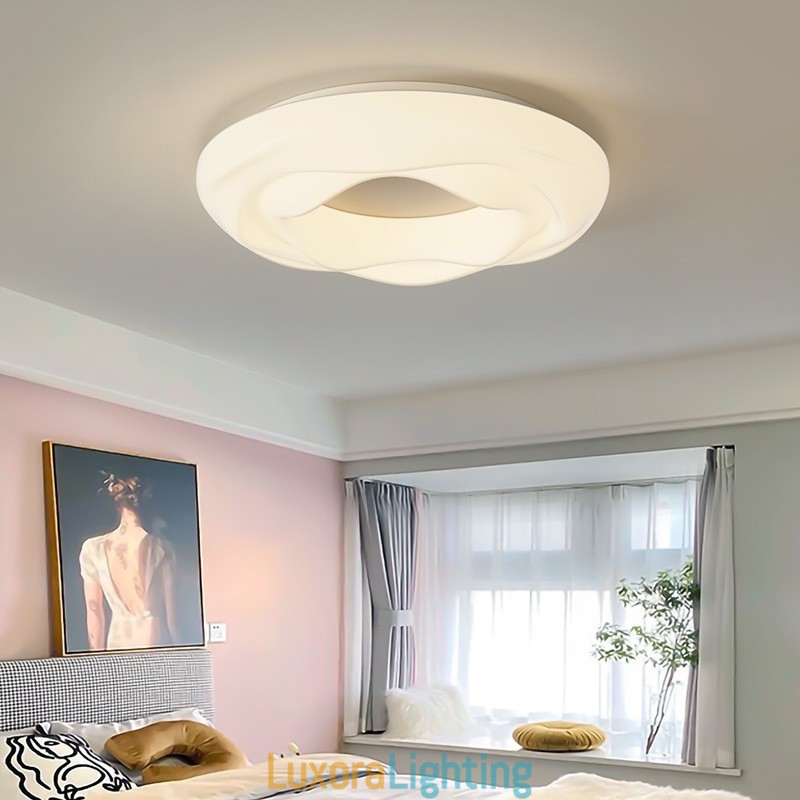 Designer Touch Decorative Dimmable Round Modern Flush Mount Ceiling Light Indoor Lighting Fixture