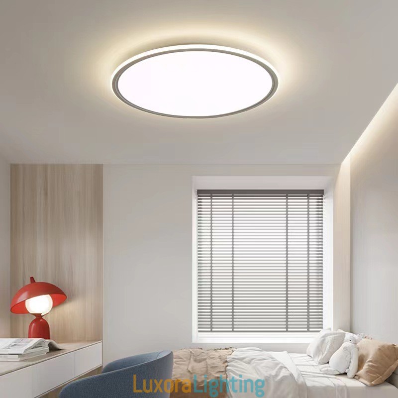 Designer Touch Decorative Nordic 3.5cm Thickness Round Full Spectrum Eye Protection Indoor Dimmable Ceiling Light