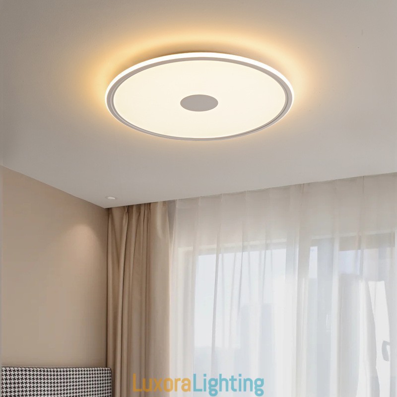 Designer Touch Decorative Nordic 3.5cm Thickness Round Full Spectrum Eye Protection Indoor Dimmable Ceiling Light