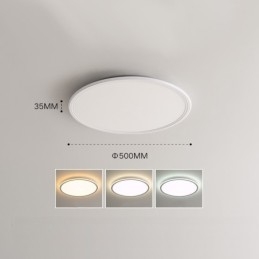 Designer Touch Decorative Nordic 3.5cm Thickness Round Full Spectrum Eye Protection Indoor Dimmable Ceiling Light