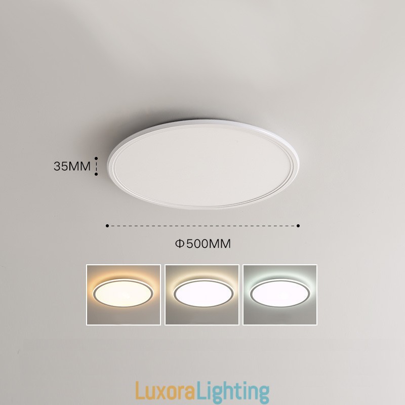 Designer Touch Decorative Nordic 3.5cm Thickness Round Full Spectrum Eye Protection Indoor Dimmable Ceiling Light