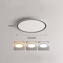 Designer Touch Decorative Nordic 3.5cm Thickness Round Full Spectrum Eye Protection Indoor Dimmable Ceiling Light
