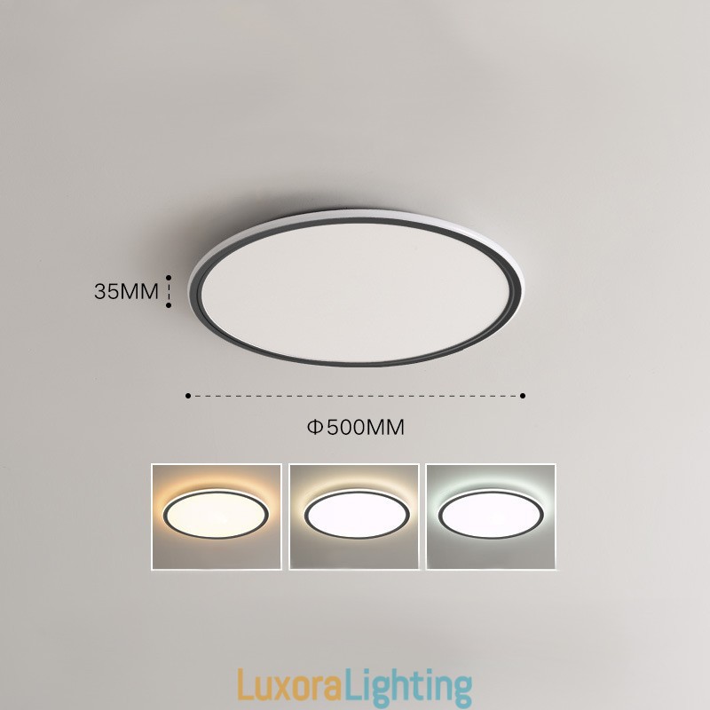 Designer Touch Decorative Nordic 3.5cm Thickness Round Full Spectrum Eye Protection Indoor Dimmable Ceiling Light