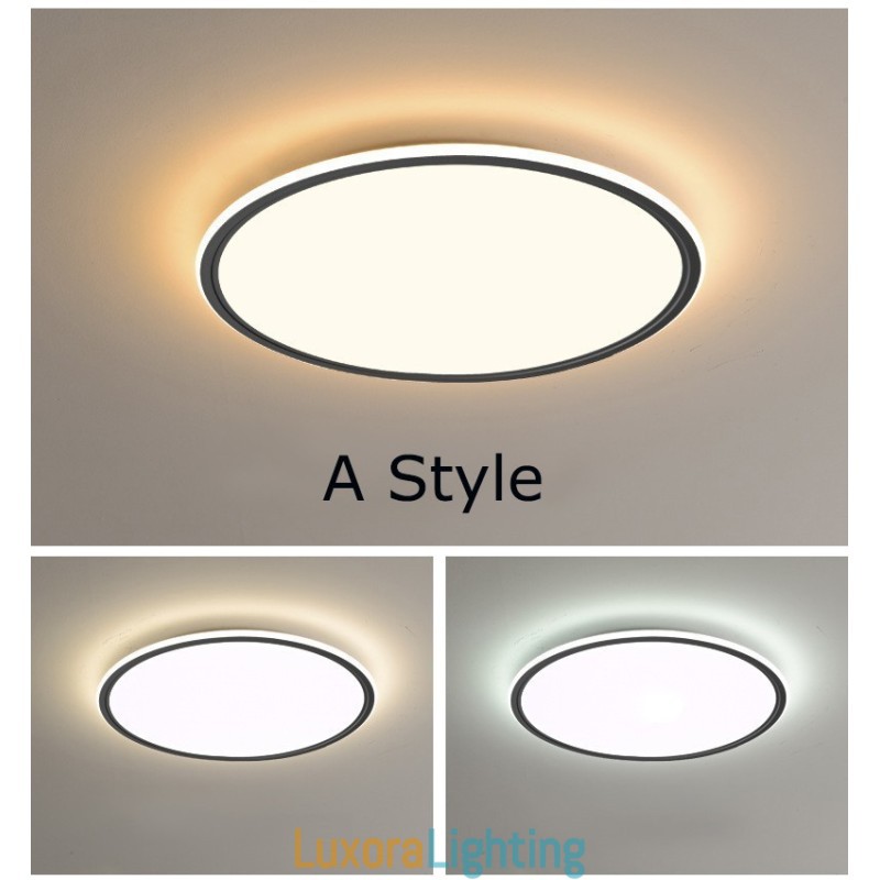Designer Touch Decorative Nordic 3.5cm Thickness Round Full Spectrum Eye Protection Indoor Dimmable Ceiling Light