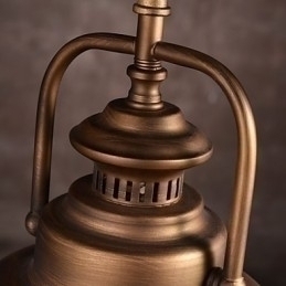 Designer Touch Decorative Retro Pendant Light with Metal Umbrella Shade in Old Factory Style