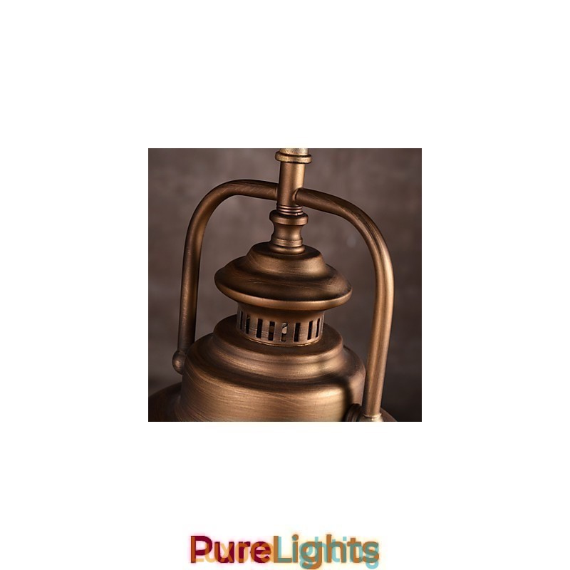 Designer Touch Decorative Retro Pendant Light with Metal Umbrella Shade in Old Factory Style