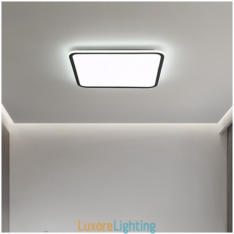 Designer Touch Decorative Modern Dimmable Square Flush Mount Ceiling Light Indoor Lighting Fixture