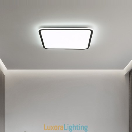 Designer Touch Decorative Modern Dimmable Square Flush Mount Ceiling Light Indoor Lighting Fixture