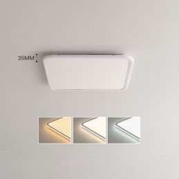 Designer Touch Decorative Modern Dimmable Square Flush Mount Ceiling Light Indoor Lighting Fixture