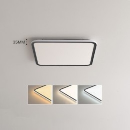 Designer Touch Decorative Modern Dimmable Square Flush Mount Ceiling Light Indoor Lighting Fixture
