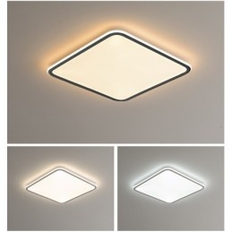 Designer Touch Decorative Modern Dimmable Square Flush Mount Ceiling Light Indoor Lighting Fixture